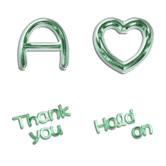 chrome shine green alphabet res VOL1