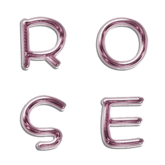 rose pink chrome alphabet res VOL1