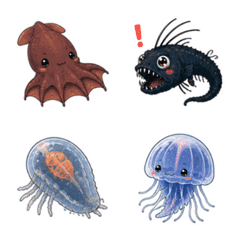 Cute Deep-Sea Fish Emojis