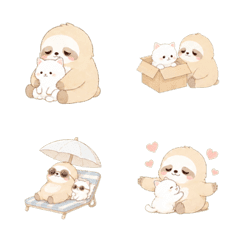 Cat & Sloth: Opposite Besties