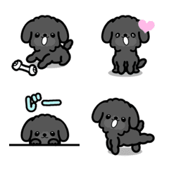 love poodle black moving emoji2