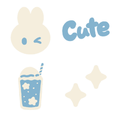 ブルーとホワイトの絵文字