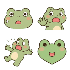 40 Surprise Emoji of Cozy Frog