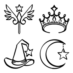 Calligraphy Magic Emoji Monochrome