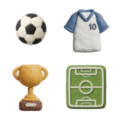 Soccer Foot ball cute 3d Emoji