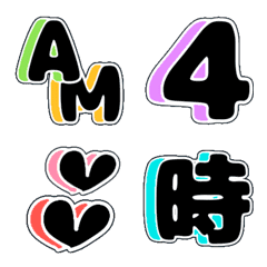 【動く】305個！ブラック♡ひらカナ英数字