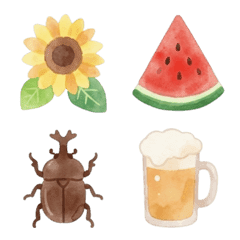 Cute Summer Illustration Emojis