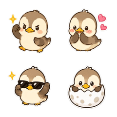 Chubby Bird Emojis