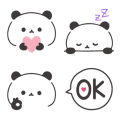 ゆるい線画ぱんだ｜毎日使えるデコ絵文字