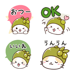 オリーブねこの気持ち伝える絵文字