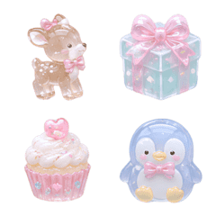 【動く♪】つやかわアニマル♡パステルデコ