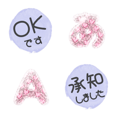 Simple purple emoji alphabet 27