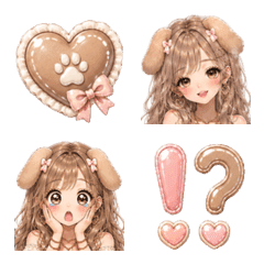 Fluffy Puppy Girl Emoji