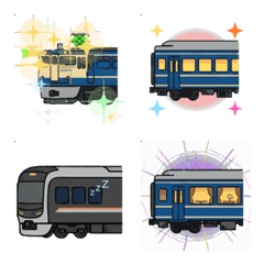 Connectable Retro Sleeper Train Emojis