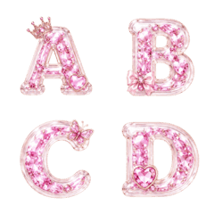 Glass Jewel Alphabet Emoji