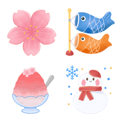Cute Japanese Seasonal Emojis