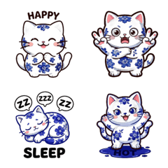 Blue Porcelain Spirit Cats: Obon Chill