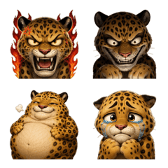 Leopard Emotional Sticker (without text)
