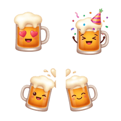 Beer glass Ha Ha Emoji