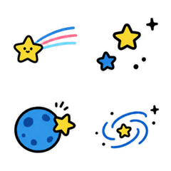 流星與星空表情