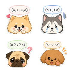 狗狗顏文字日常表情