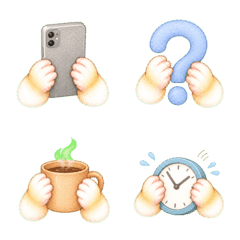 ふわふわおてての日常絵文字
