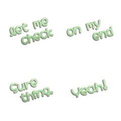 3d white green alphabet res VOL1