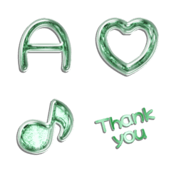 meltal lime green alphabet res VOL1