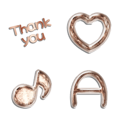 gold brown metalic alphabet res VOL1
