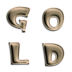 chrome gold yellow alphabet Vol.1