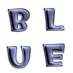 chrome indigo blue alphabet Vol.1