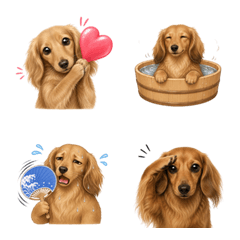 Expressive Miniature Dachshund Emoji