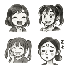 Brush Girl Emojis