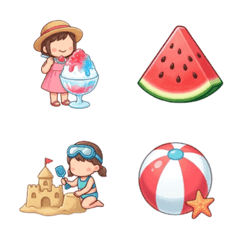 毎年使える！夏休み絵文字
