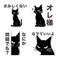 BLACK BLACK cat Emoji