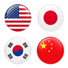 世界國旗圓形表情符號