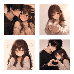 Romantic Couple Back Hug Emoji