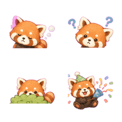 Round Red Panda Emoji