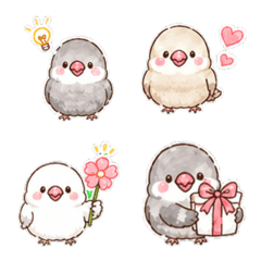 柔軟可愛文鳥日常表情貼