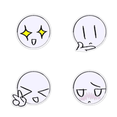 白い生き物の雑な絵文字