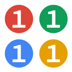 Easy to read! Color circled numbers