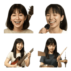 Fictional Girls Band Emojis