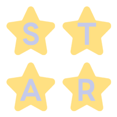 ดาวน่ารัก Letter Emoji 048