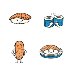 Cool attitude little sushi