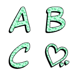 hearts green COMIC alphabet Vol.1