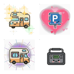 Animated Cute Camper Van & Car Camping
