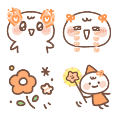 Emoticon stickers with decorativetext116