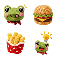 Froggy♪かわいい編みぐるみ絵文字