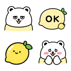 Lemon and Bear Emoji