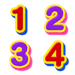 Purple & Red Number & Symbol Emoji 3D